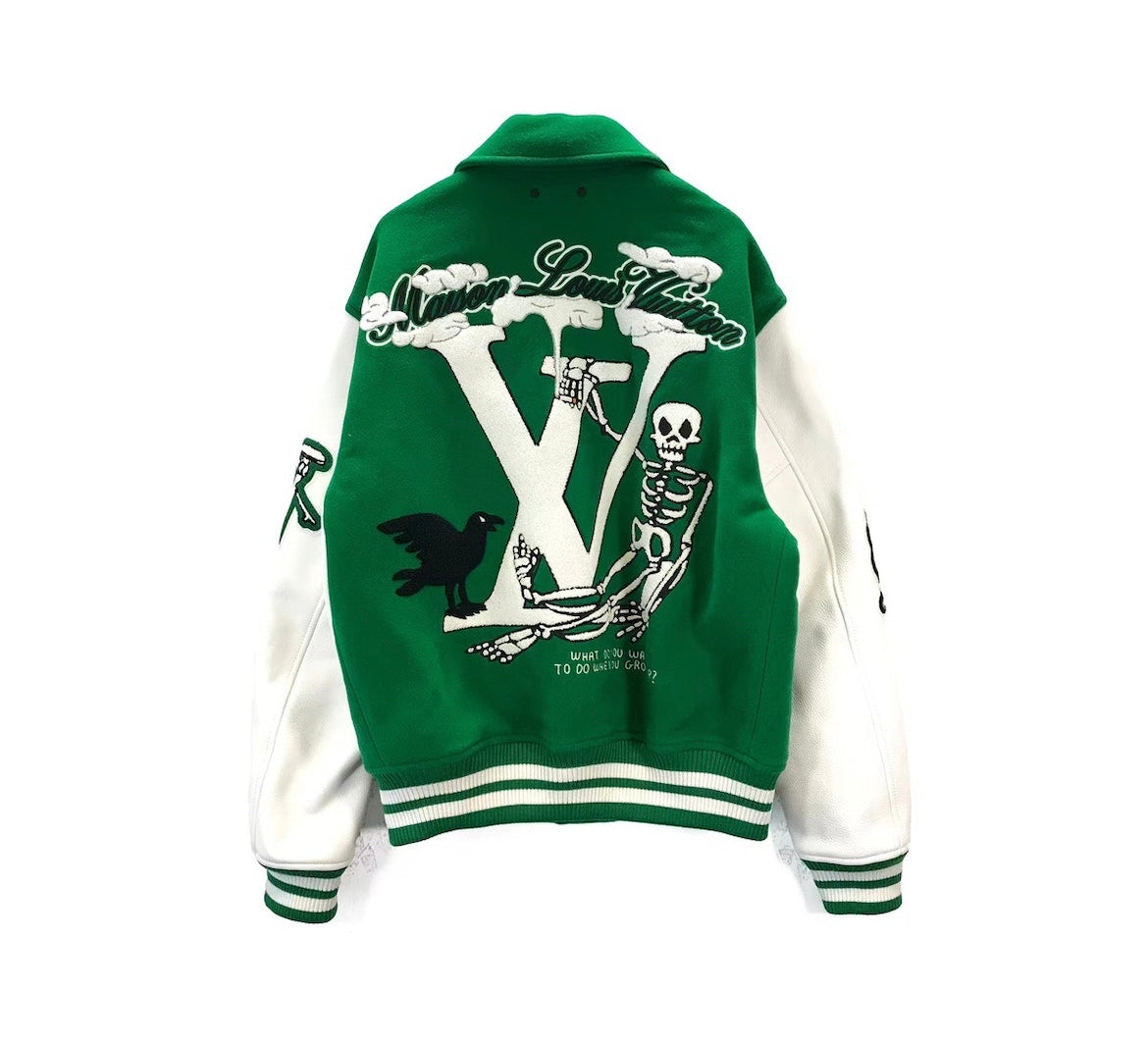 LOUIS VUITTON "GREEN" VARSITY JACKET