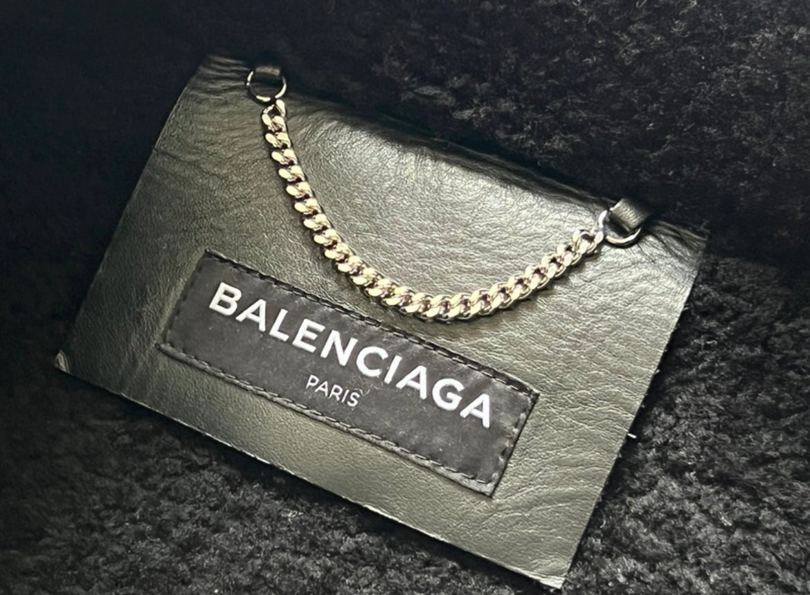 BALENCIAGA LEATHER JACKET "WITH SHEEP FUR"