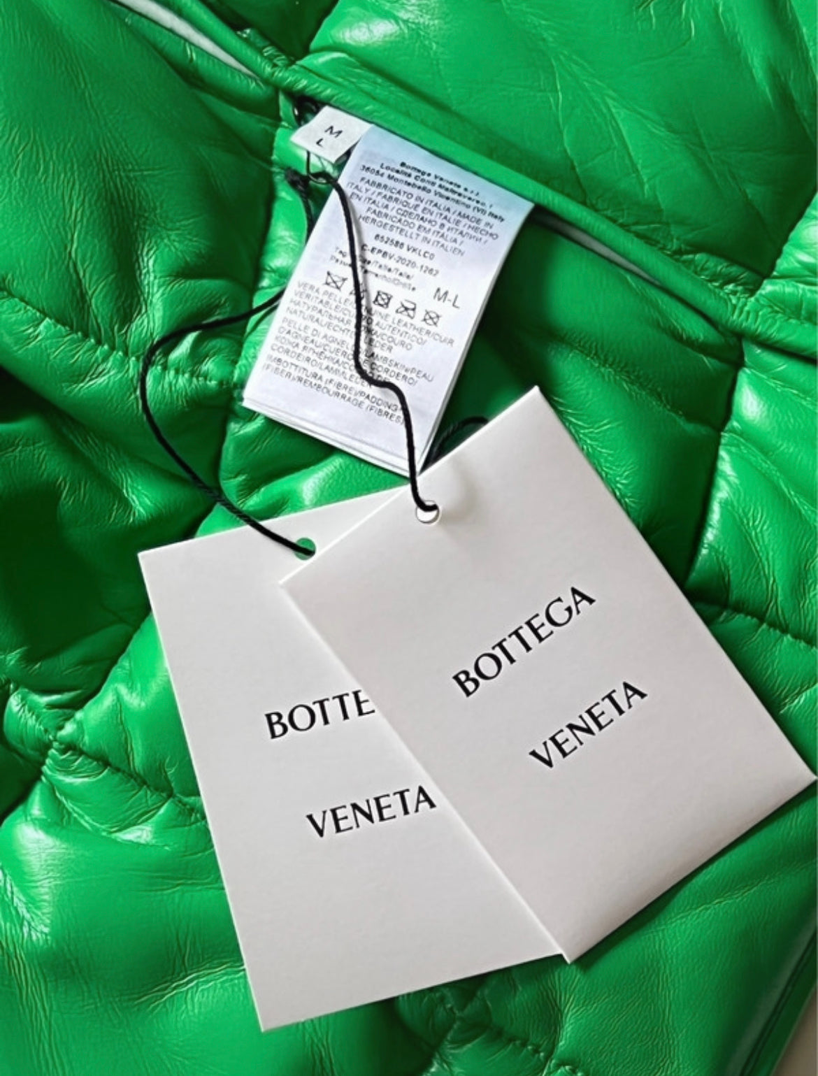 BOTTEGA VENETTA "GREEN" QUILTED LEATHER VEST